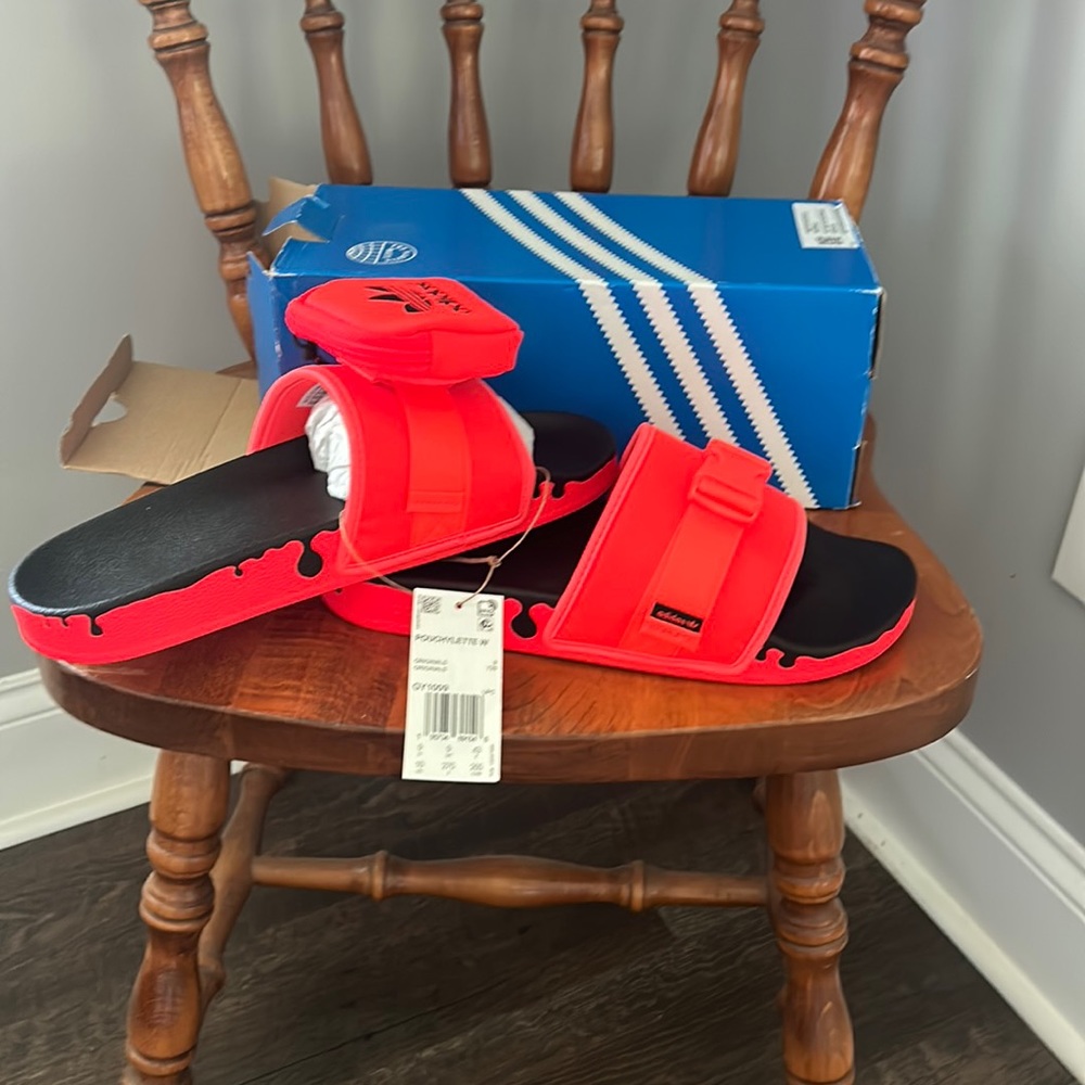 adidas Red and Black Women's Sandals